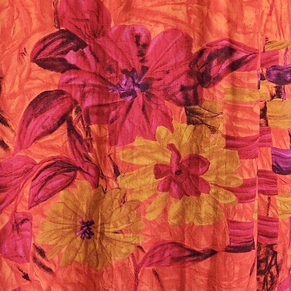 Jams World Fireflower Vintage Midi Side Slit Floral Dress Size Small - Picture 12 of 15